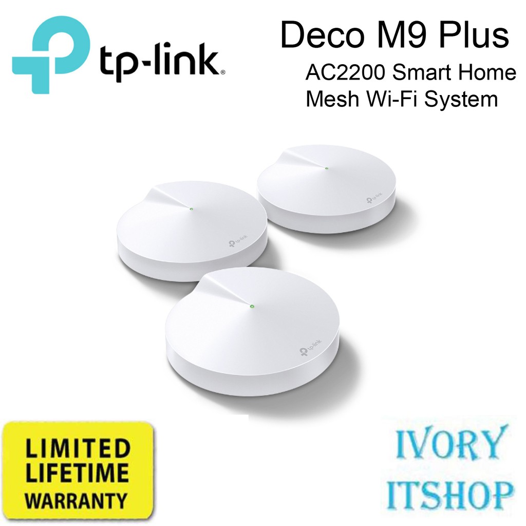 Tp Link Deco M9 Plus Ac2200 Smart Home Mesh Wi Fi System 3 Packs Ivoryitshop Thaipick 7348