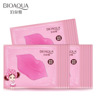 LUKYIM_SHOPมาส์กดูแลริมฝีปาก BIOAQUA  คอลลาเจนมาส์กปากชมพู สูตร คริสตัลคอลลาเจน ทำให้สีของริมฝีปากอ่อนลงและมีสีแด