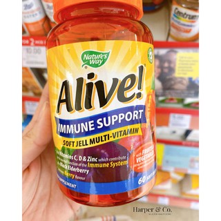 ✈️🇬🇧 Natures Way Alive! Immune Support Soft Jell 60 Tablets (1 month supply) [Pre-Order]