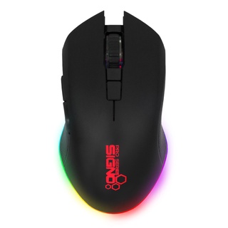 (GM-907) MACRO GAMING MOUSE (เมาส์สาย) SIGNO มีไฟRGB 11โหมดแสง (125Hz) USB2.0 ยาว1.5M (1Y) ของแท้ประกันศูนย์