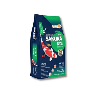 SAKURA KOI STAPLE FORMULA 6.5kg.(Floating) - อาหารปลาคาร์ฟซากุระโค่ย สูตรมาตรฐาน รักษาสมดุล 6.5กก. (เม็ดลอย)