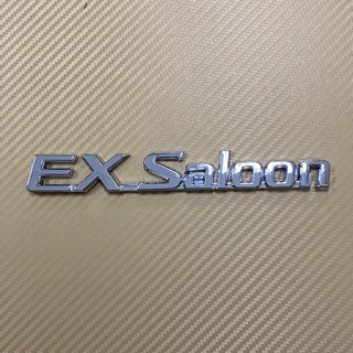 โลโก้* EX Saloon ติดรถ NISSAN สีชุบโครเมี่ยม ขนาด* 18 x 2.5 cm ราคาต่อชิ้น