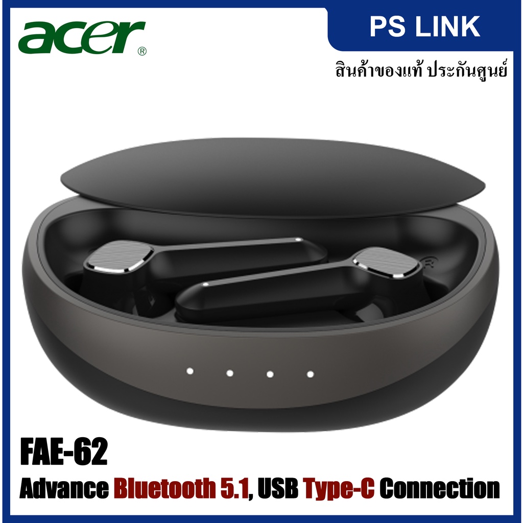 Acer True Wireless Stereo FAE-62 Slizer อุปกรณ์ต่อพ่วง หูฟังไร้สาย (GP.HDS11.00W)