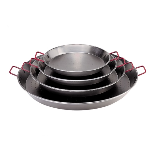 DeBuyer Paella Pan เหล็ก 1 MM พร้อม 2 ด้าม