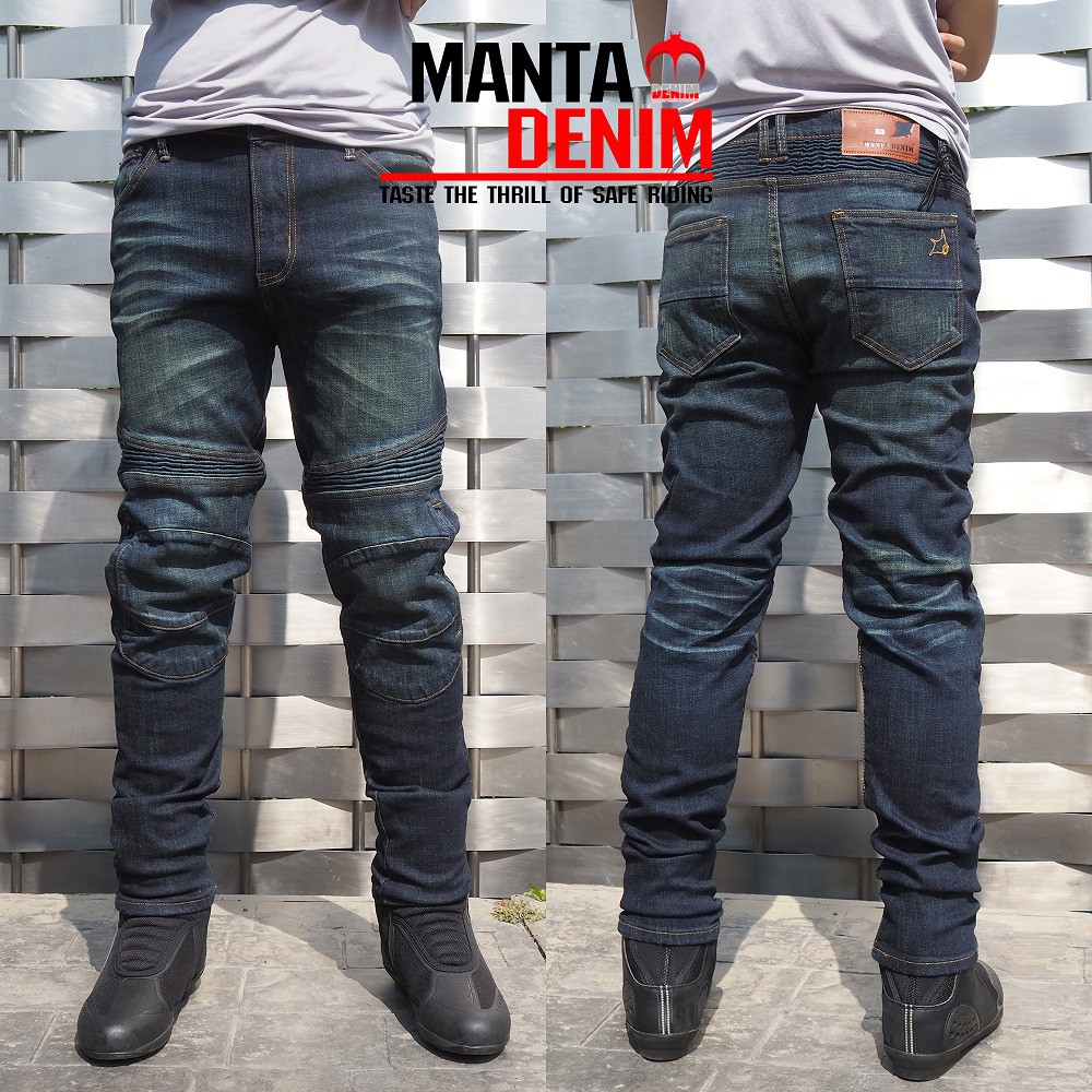 กางเกงการ์ด MANTA DENIM FC10-2 เกงกาง/กางเกงยีนส์สำหรับขับขี่มอเตอร์ไซค์ รับประกันสินค้าแท้ 100%