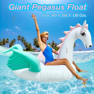 ห่วงยางแฟนซี (ใหญ่สุด) แพยาง แพเป่าลม โพนี่ ยูนิคอร์น Unicorn Rainbow Pony Giant Pegasus Float BIGGER 260x256x136cm.