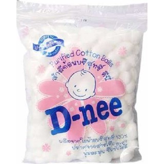 ( 1 ห่อ) สำลีก้อน ตรา ดีนี่ สำลี แบบก้อน กลม Dnee D-nee purified cotton balls