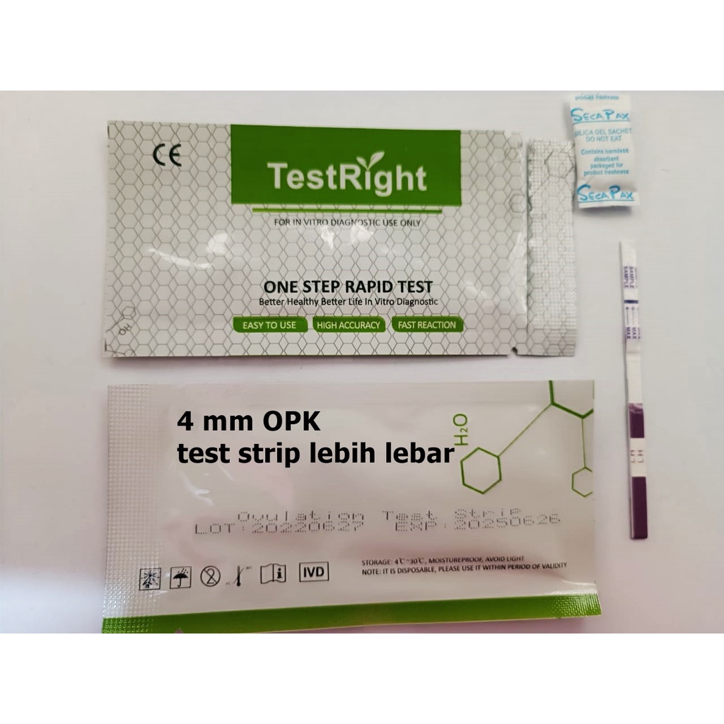 หมดอายุ 2027-OPK การตกไข่ 4 mm LH ทดสอบ kesuburan wanita Test subur Readystok OPK