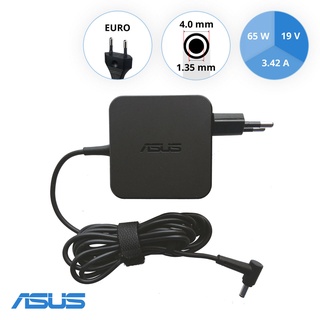 อะแดปเตอร์ชาร์จไฟ ของแท้ ASUS 19V 3.42A 65W AC (ปลายอินเตอร์เฟซ: 4.0 มม. x 1.35 มม.)