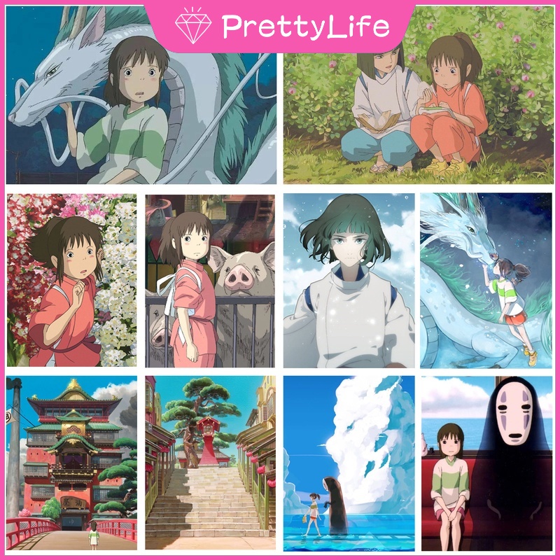 【PL】ภาพวาดปักเพชร ลายอนิเมะ Miyazaki Hayao 5D ขนาด 30x40 ซม. 40x50 ซม. สําหรับตกแต่งบ้าน DIY