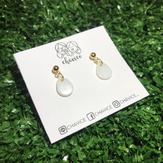 Pendant Earrings :: Pearl Waterdrop