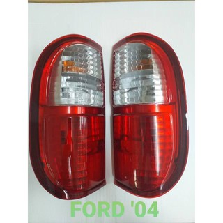 ไฟท้ายรถกระบะ สำหรับ Ford Ranger ปี 2002-2003-2004-2005 ฟอร์ดเรนเจอร์ 1คู่ (ซ้ายและขวา) ไฮเรนเดอร์ มีขั่วสายไฟ+หลอดไฟ