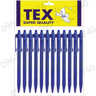 ***เขียนดีเวอร์ หาซื้อได้แล้วที่นี่*** ปากกาลูกลื่น TEX MC 228 STD แพ็ค 12 ด้าม  น้ำเงินล้วน