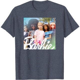 เสื้อยืดโอเวอร์ไซส์เสื้อยืดลําลอง แขนสั้น พิมพ์ลาย Barbie International s Day Palm Trees คุณภาพสูง สไตล์เกาหลี สําหรับต