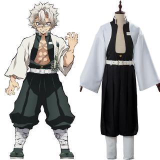 Demon Slayer Kimetsu no Yaiba Wind Pillar Sanemi Shinazugawa Cosplay Costume Set