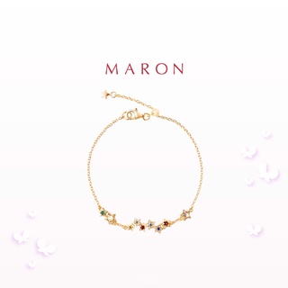 MARON - Nine Lucky Stars Bracelet  ชุบสี Yellow Gold สร้อยข้อมือดาวนพเก้า เสริมดวง เงินแท้925