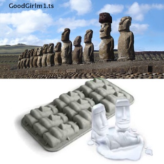 GoodGirlm1 Easter Island Moai Stone Statues Ice Tray Ice Cubes DIY Mould Pudding Jelly Mold TS