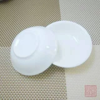 ถ้วยน้ำจิ้มทรงตื้น 2.8นิ้ว 3.8นิ้ว สีขาว 10ใบ/ชุด