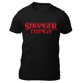 เสื้อยืดแขนสั้น พิมพ์ลายการ์ตูน Stranger Things ทรงปกติ สําหรับผู้ชายS-5XL