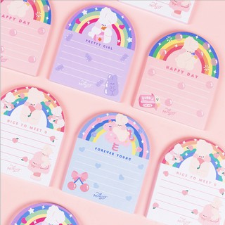 กระดาษโน๊ต กระต่ายปุยเมฆ 🐰 50 แผ่น Fluffy Rabbit Cloud Notepad Memopad Paper mimisplan