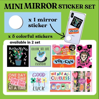 mini mirror sticker set