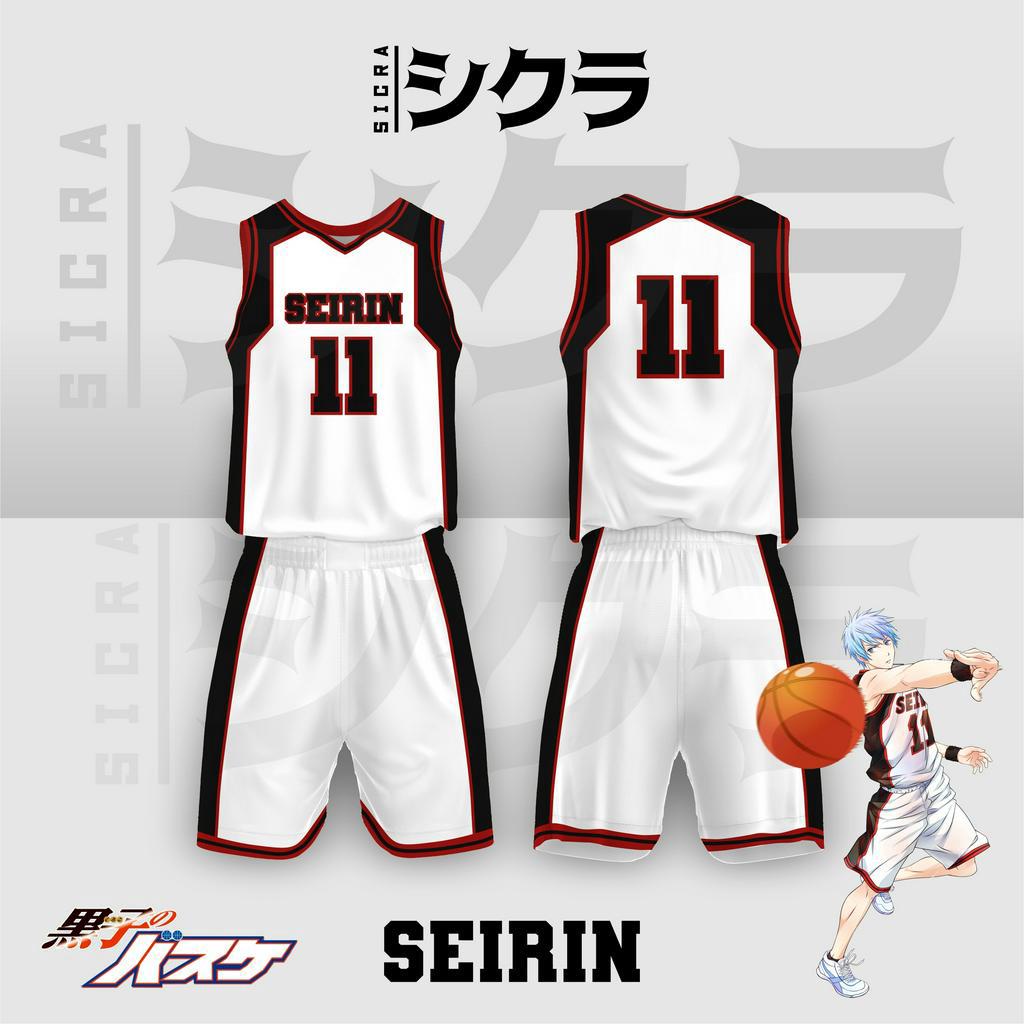 เสื้อกีฬาบาสเก็ตบอล คอสเพลย์การ์ตูนอนิเมะ Kuroko No Basuke SEIRIN Kuroko No Basket