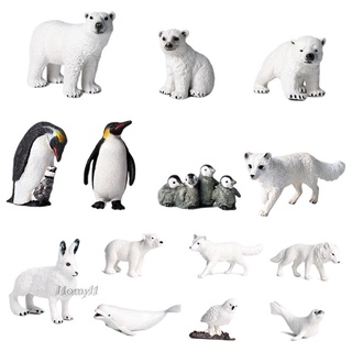 [HOMYL1] Arctic Animal Model Polar Bear Decor Learning Penguins for Children Toddlers