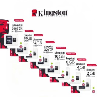 Kingston Memory Card Micro SDHC 2/4/8/16/32/64/128/256 GB  คิงส์ตัน เมมโมรี่การ์ด SD Card