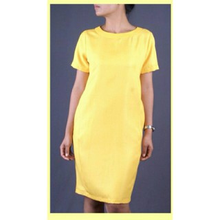 Proact Dress สีเหลือง ลายริ้วสีขาว L XL