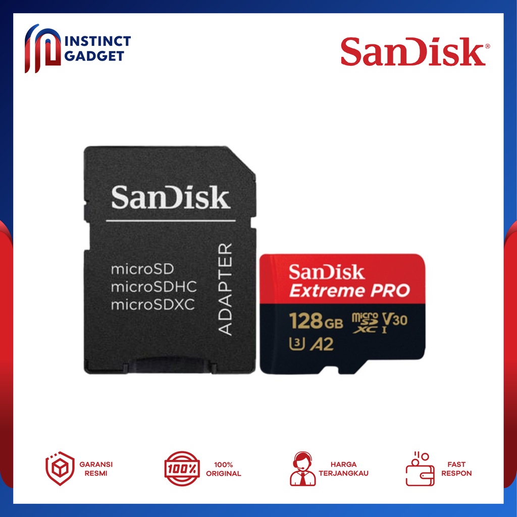 Sandisk Extreme Pro MicroSD 128GB A2 200MB/s V30 U3 4K