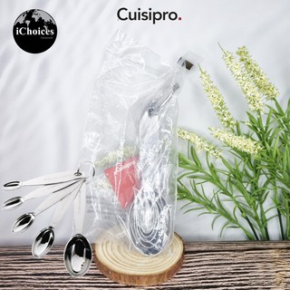 [Cuisipro] Stainless Steel Measuring Spoon Set Silver ชุดช้อนตวง สแตนเลส 5 ชิ้น 1/8, 1/4, 1/2, 1tsp และ 1tbsp