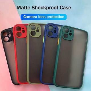 เคสโทรศัพท์แบบด้าน กันกระเเทก สำหรับ For iPhone 13 Pro Max 12 Mini กันกล้อง เคสใสกันกระแทก