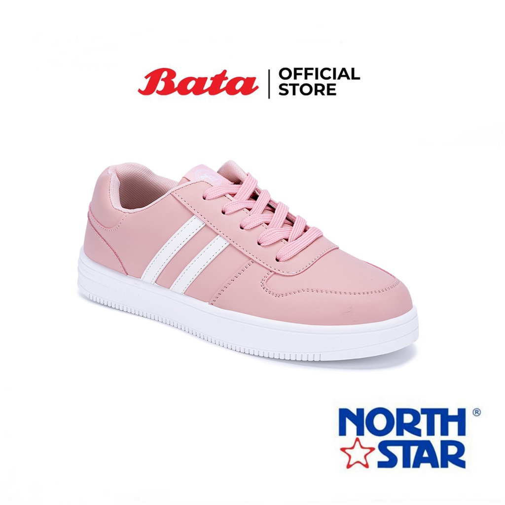 Bata บาจา ยี่ห้อ North Star รองเท้าผ้าใบสนีคเกอร์แฟชั่น แบบผูกเชือก สวมใส่ง่าย ดีไซน์เก๋ สำหรับผู้หญิง รุ่น Tacy สีชมพู 5315109