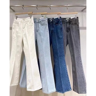 ( พร้อมส่ง ) - HOLIDAY JEANS กางเกงยีนส์ขาบาน ยีนส์ขาบานเอวสูง