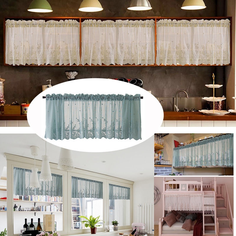 แนะนำ ผ้าม่าน ผ้าม่านและมู่ลี่ ม่านหน้าต่างลูกไม้ 74x61/130x41/137x61cm ราคาพิเศษ มีเก็บเงินปลายทาง