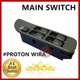 Oem อะไหล่สวิตช์หน้าต่างรถยนต์ สําหรับ Proton Wira (สวิตช์หลัก/สวิตช์เดี่ยว)