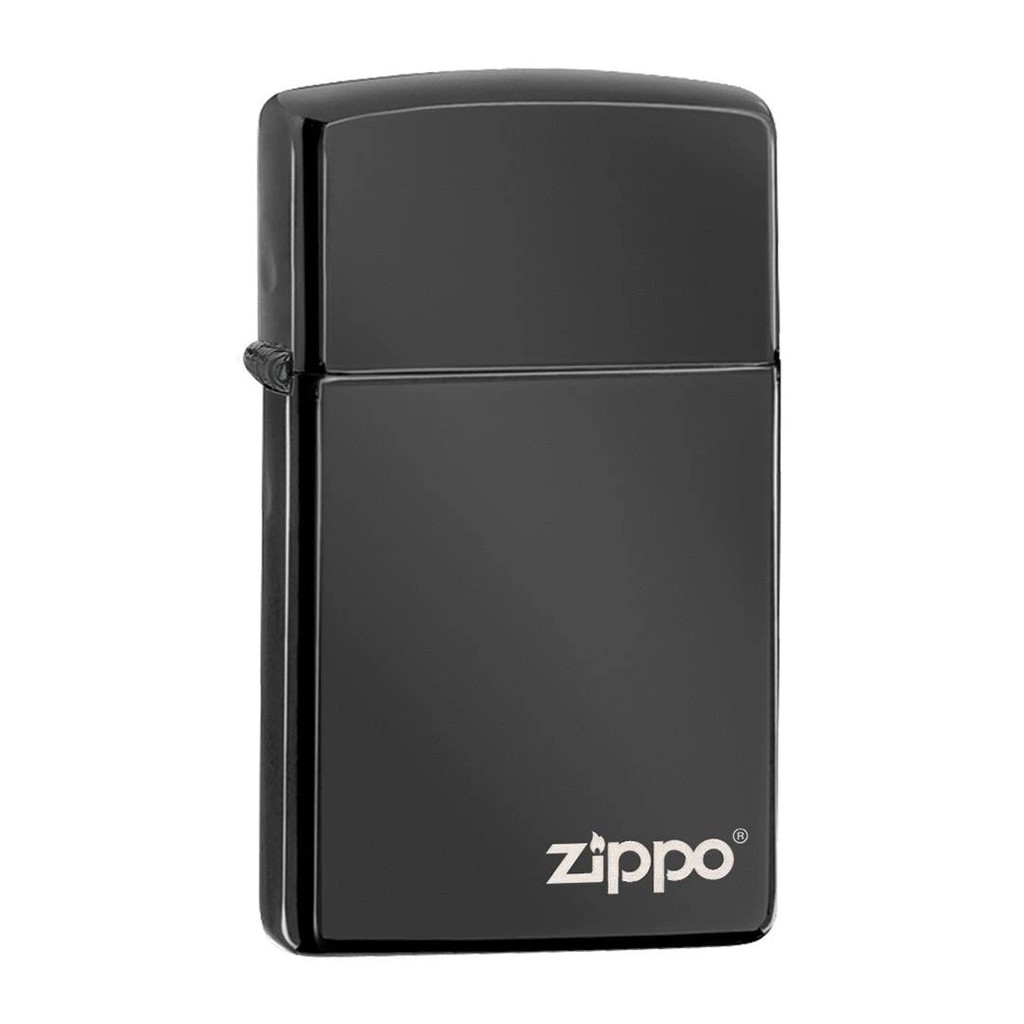 Zippo ไฟแช็กรุ่น 28123ZL Slim Ebony Black Zippo ของแท้ รับประกันตลอดชีวิต นำเข้าและจำหน่ายโดยตัวแทนจ