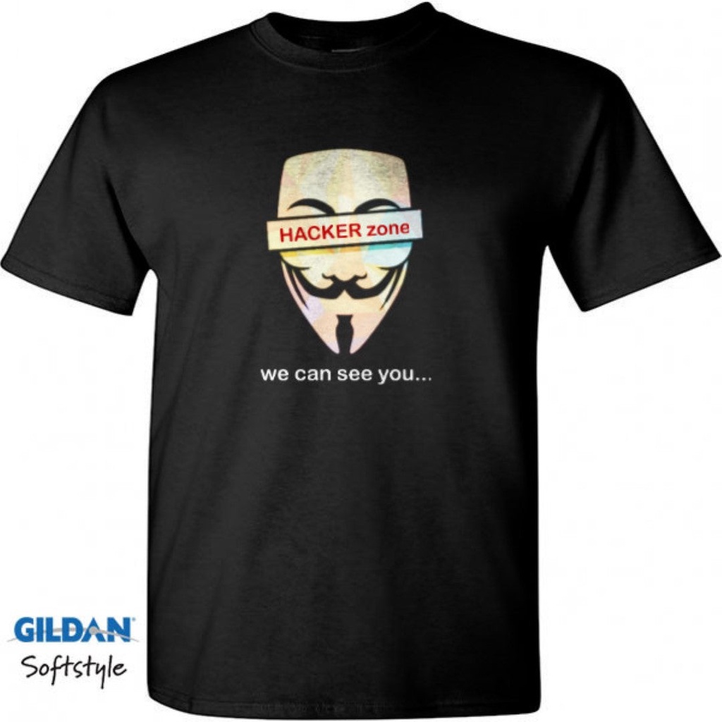 เสื้อยืดครอปเสื้อยืด พิมพ์ลาย Hacker Zone Gildan สําหรับผู้ชาย และผู้หญิงS-5XL