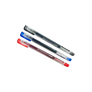KKNT | ปากกาเจล MAPLES 0.38mm. หัวเข็ม มีปลอก หมึกเข้ม Gel Ink Pen เมเปิ้ล MP777A - มีสีให้เลือก 3 สี (น้ำเงิน,แดง,ดำ)