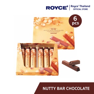 ROYCE Nutty Bar Chocolate นัตตี้ บาร์ ช็อกโกแลต ขนาด 6 ชิ้น