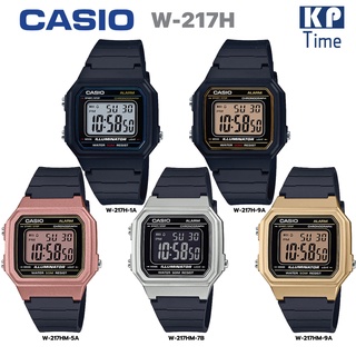 Casio นาฬิกาข้อมือผู้ชาย/ผู้หญิง สายเรซิน รุ่น W-217H, W-217HM ของแท้ประกันศูนย์ CMG