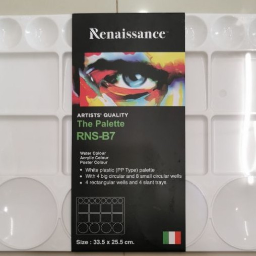 Renaissance Watercolor Palette เรนาซองซ์ ถาดจานสีน้ำ RNS-B7 ขนาด 33.5x25.5 cm