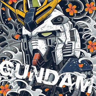 เสื้อยืด Gundam Mobile Suit Ukiyo-e ญี่ปุ่นเสื้อยืดผู้ชายหลวมสไตล์ฮ่องกงสีเดียวกันชุดคู่ Ins Super Fire แนวโน้มฤดูร้อน