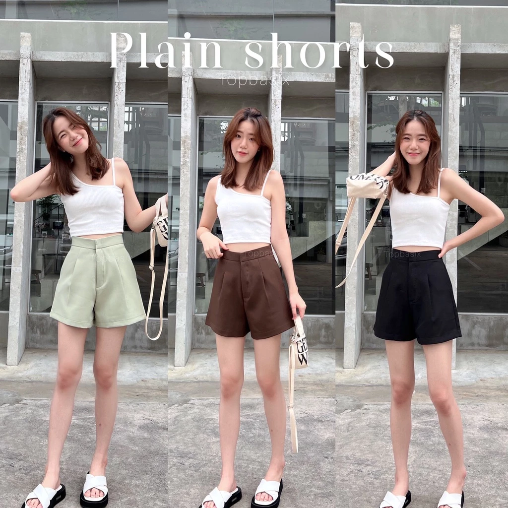 TOPBASIX - Plain shorts กางเกงขาสั้นเบสิค 7 สี