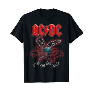 เสื้อยืดลําลอง ผ้าฝ้าย 100% แขนสั้น คอกลม พิมพ์ลาย ACDC Fly On The Wall AD30 พลัสไซซ์ สีดํา สําหรับผู้ชาย XS-3XL