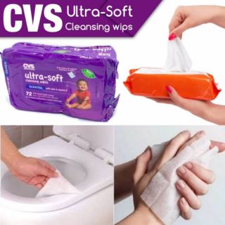 CVS Ultra-Soft กระดาษทิชชูเปียกสูตรอ่อนโยน