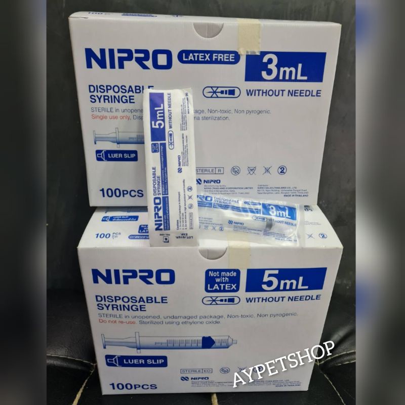 สลิ้ง NIPRO (1ชิ้น )สลิ้งป้อนอาหารสัตว์ ไซริ้งค์สำหรับป้อนน้ำ ยา หรืออาหารเหลวกับสัตว์ (1ชิ้น)
