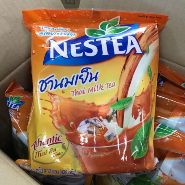 NESTEA เนสที ชาไทย ชานมเย็น 3in1 แพ็ค 13ซอง