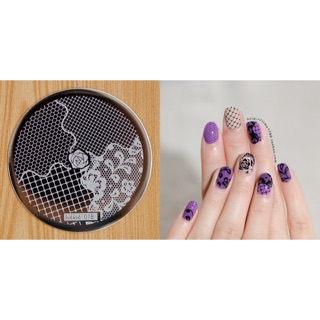 Nail art plate (hehe-18) แผ่นพิมพ์ลายเล็บ