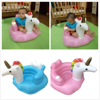 Unicorn  Baby Chair เก้าอี้หัดนั่งเป่าลม เก้าอี้เป่าลม โซฟาหัดนั่งเด็กอ่อน เป่าลมเนื้อ PVC หนาพิเศษ